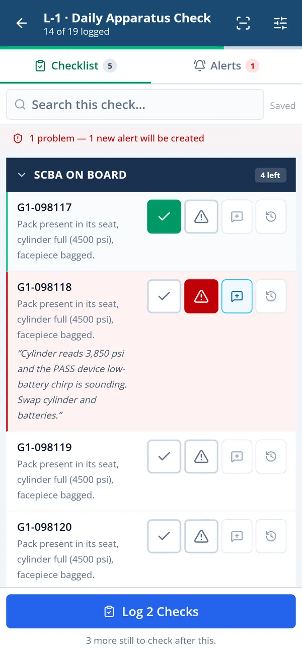 Mobile checklist runner