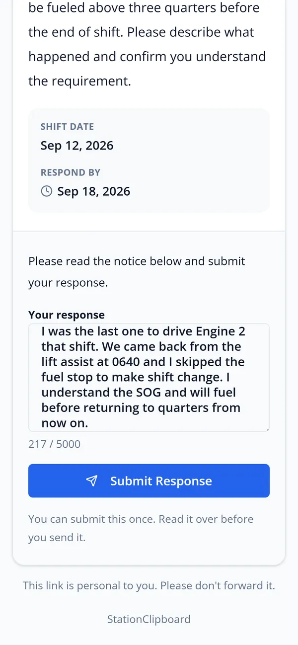 Mobile no-login response form